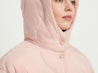 Полупальто утепленное с воротником-стойкой