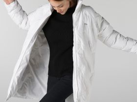 Женское стеганое пальто Lacoste