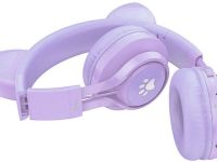 Наушники Hoco W39 Cat Ear Сиреневые