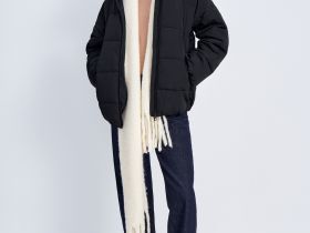 Утепленная куртка свободного силуэта