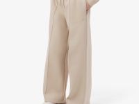 Женские хлопковые спортивные брюки-клёш Lacoste