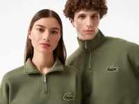 Толстовка Lacoste унисекс с молнией и высоким воротом