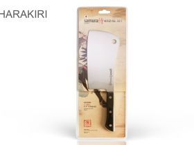 Нож-топорик кухонный для мяса Samura "HARAKIRI" (SHR-0040B) 180 мм, сталь AUS-8, рукоять ABS пластик, чёрный