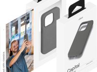 Клип-кейс uBear Capital Leather Case для Apple iPhone 15 Pro Gray