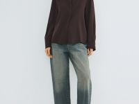 Блузка из модала, Коричневый