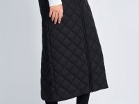 Утепленная юбка-миди прямого кроя