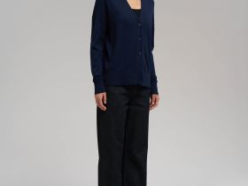 Кардиган свободного кроя с шерстью