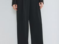 Широкие брюки с эластичным поясом, Черный