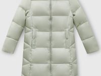 Стеганое пуховое пальто с капюшоном