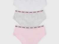 Трусы с принтом Kuromi для девочек, 3 шт., Белый