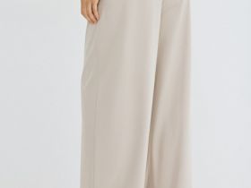 Широкие брюки с эластичным поясом, Бежевый