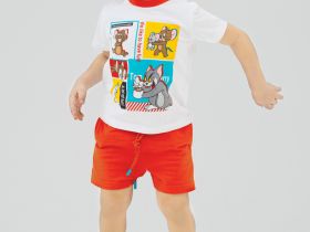 Комплект детский трикотажный для мальчиков: фуфайка (футболка), шорты