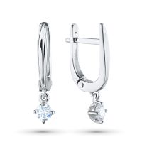 Серьги из белого золота с бриллиантами э0901сг07210752