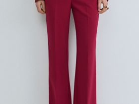 Расклёшенные брюки, Красный