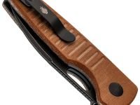 Складной нож Kizer Parakeet, сталь Nitro-V, рукоять коричневая микарта