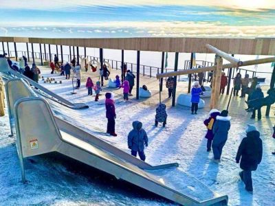 Первое крупное общественное пространство открыли в Усть-Алданском районе Якутии