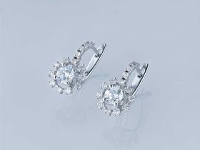 Серьги из белого золота э4712сг06090100