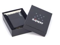 Зажигалка ZIPPO Classic Black Matte, латунь/сталь, черная с логотипом, матовая, 36x12x56 мм