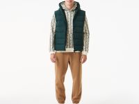 Мужской утеплённый стёганый жилет Lacoste с капюшоном