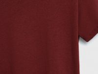 Футболка с круглым вырезом изо льна и хлопка, Оранжевый