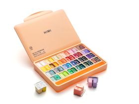 Набор гуаши HIMI 48 цветов по 12 грамм, персиковый