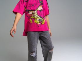 Фуфайка трикотажная для девочек (футболка)