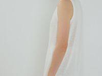 Удлинённый жилет из трикотажа, Белый