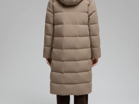 Длинный пуховик с натуральным пухом