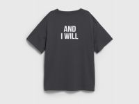 Футболка с принтом для девочек, Серый