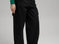 Свободные брюки-карго из твила