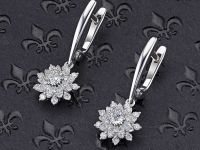 Серьги из белого золота с бриллиантами э0901сг09185800