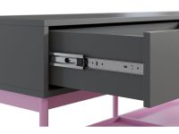 ТВ-тумба Изи 158x53 Графитовый/Розовый