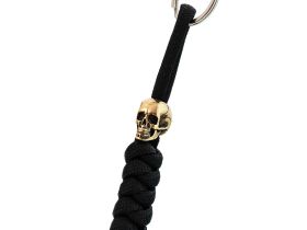 Темляк с бронзовой бусиной "Череп"