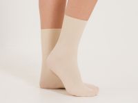 Носки Сильва, молочные/голубые