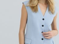 Удлинённый жилет, Голубой