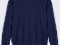 Джемпер из шерсти и хлопка с v-образной горловиной