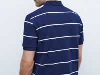 Поло в полоску, Синий