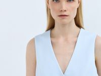 Жилет на пуговицах, Голубой