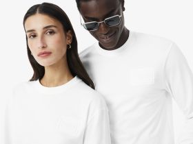 Хлопковая футболка Lacoste с длинным рукавом унисекс
