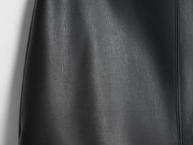 Мини-юбка из искусственной кожи, Черный