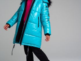 Пальто текстильное с полиуретановым покрытием для девочек