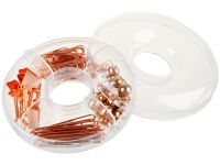 Набор офисных принадлежностей MESHU "Rose Gold", 89 предметов, розовое золото, пластиковый пенал