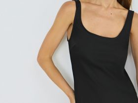 Платье из сатина, Черный