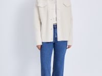 Жакет с высоким ворсом и нагрудными карманами