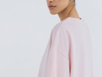 Футболка оверсайз с вышивкой, Розовый