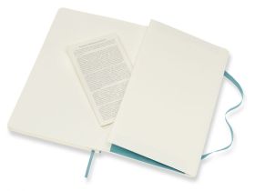 Записная книжка нелинованная Moleskine "Classic Sof" Large, 130х210 мм 192 стр, обложка голубая