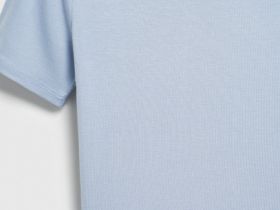 Приталенная футболка в рубчик, Голубой