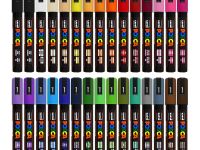 Маркер UNI "POSCA" PC-5M, 1,8-2,5 мм, наконечник пулевидный, цвет зеленый металлик