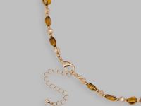 Колье с натуральным камнем и искусственным жемчуго