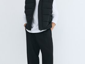 Утеплённый стёганый жилет, Черный